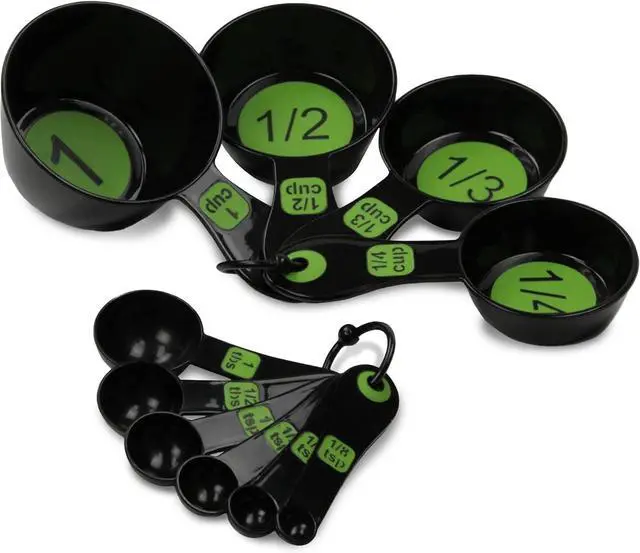 Main image of Chef Craft Easy to Ready Plastic Measuring Cup Set, 10 piece set, Green