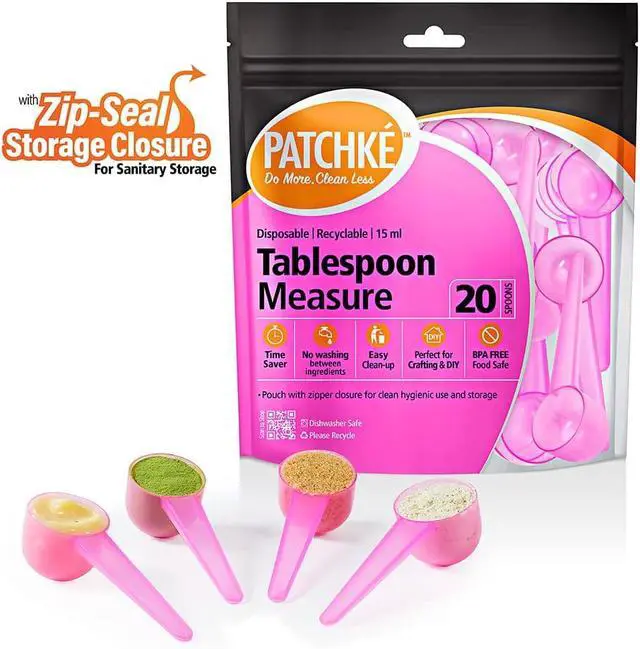 Alt view image 6 of 7 - Disposable Measuring Spoons, Fits in Jar, Good for Formula, Coffee, Pet Food (15 ml - 1 Tablespoon - 20 Pack)