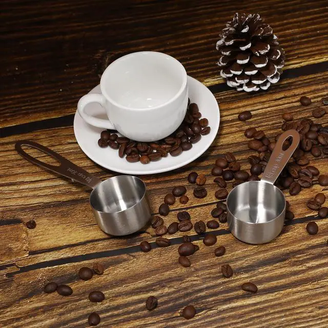 Alt view image 7 of 7 - 4Pcs 1/8 Cup Measuring Cup, 30ml Scoop, Stainless Steel Measuring Cups, Coffee Scoops, Measuring Scoops Tablespoon Measure Spoon, Short Handle & Long Handle Cooking Measuring Scoop(30ML)