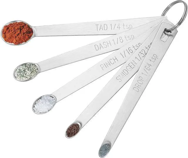 Main image of Cuttte 5PCS Small Measuring Spoons Set Teaspoon 1/4 1/8 1/16 1/32 1/64 tsp