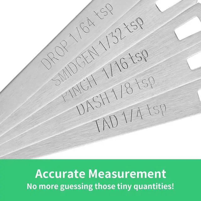 Alt view image 4 of 7 - Cuttte 5PCS Small Measuring Spoons Set Teaspoon 1/4 1/8 1/16 1/32 1/64 tsp