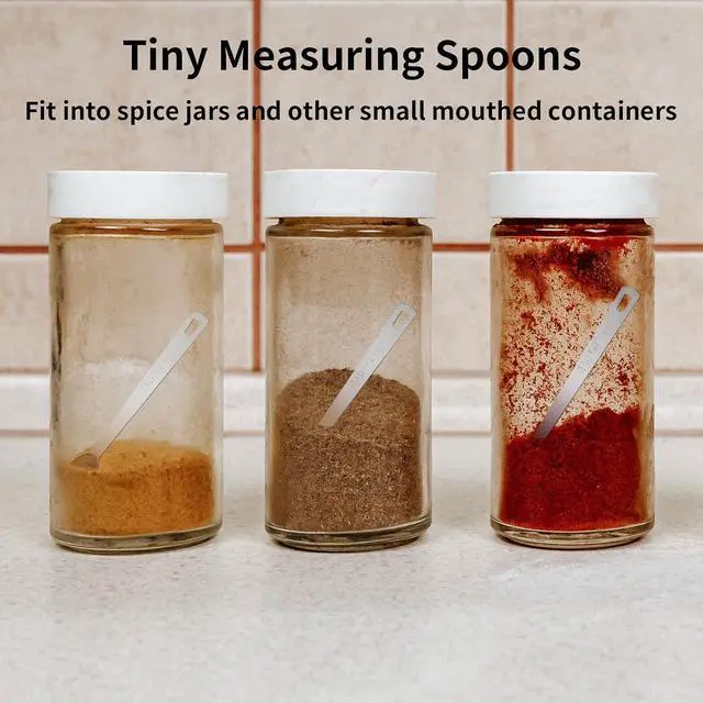 Alt view image 7 of 7 - Cuttte 5PCS Small Measuring Spoons Set Teaspoon 1/4 1/8 1/16 1/32 1/64 tsp