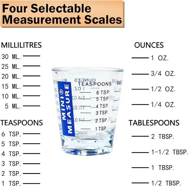 Alt view image 2 of 6 - New Talent plastic Measuring cup Shot Glass set of 3pcs, Shot Glasses Measuring cup, 26-Incremental Measurement 1oz, 6 Tsp, 2 Tbs, 30ml