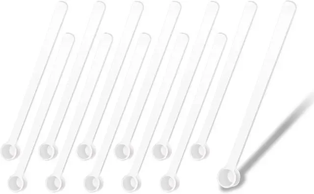 Main image of Micro Teaspoon Scoops Penta Angel 12Pcs Tiny Measuring Spoons Mini Platic Scoops Measurement Tools for Cosmetics Medicines Powders Spice Seasoning (12, 0.25 ml)