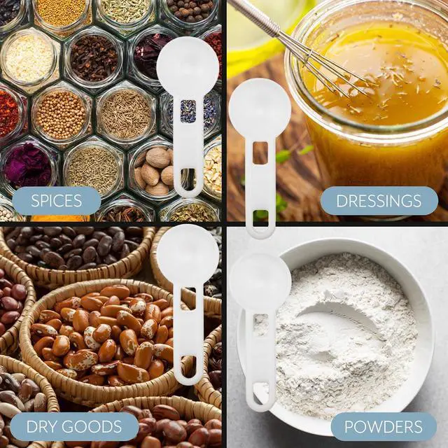 Alt view image 5 of 7 - Cornucopia Brands Bulk Pack of Teaspoon Measuring Spoons (24-Pack); 5 ml / 5 cc Scoops Which Fit Inside a Spice Bottle