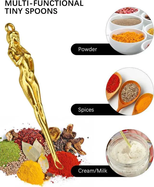 Alt view image 3 of 7 - 8 PCS Tiny Shovel Spoons, Metal Little Spoops, Portable Measuring Scoop