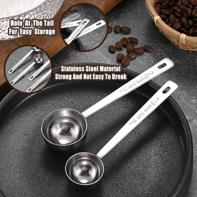 Alt view image 6 of 7 - Tablespoon Measuring Spoons Stainless Steel Measuring for Cooking Coffee