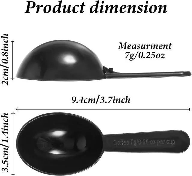 Alt view image 3 of 7 - Plastic Coffee Measuring Spoons, 5 Pack Tablespoon Measuring Spoon 7g Short Handle Coffee Scoop for Tea, Protein, Spices, Milk Powders,Sugar, Cereal, Spices