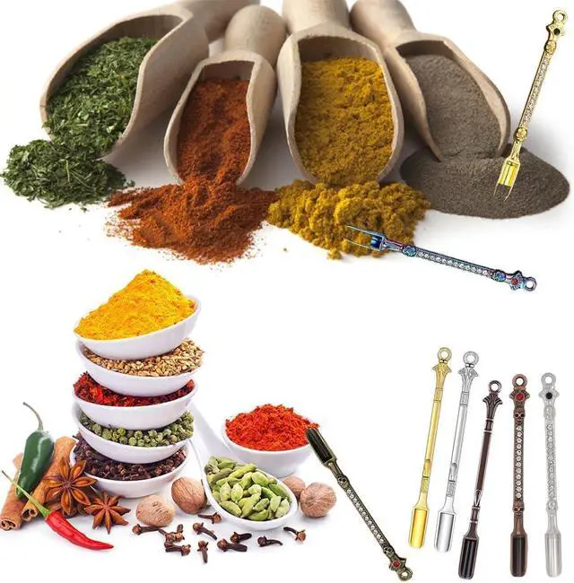 Alt view image 5 of 7 - 10 Pack Mini Metal Shovel Spoons Tiny Spice Spoon Keychain Charms