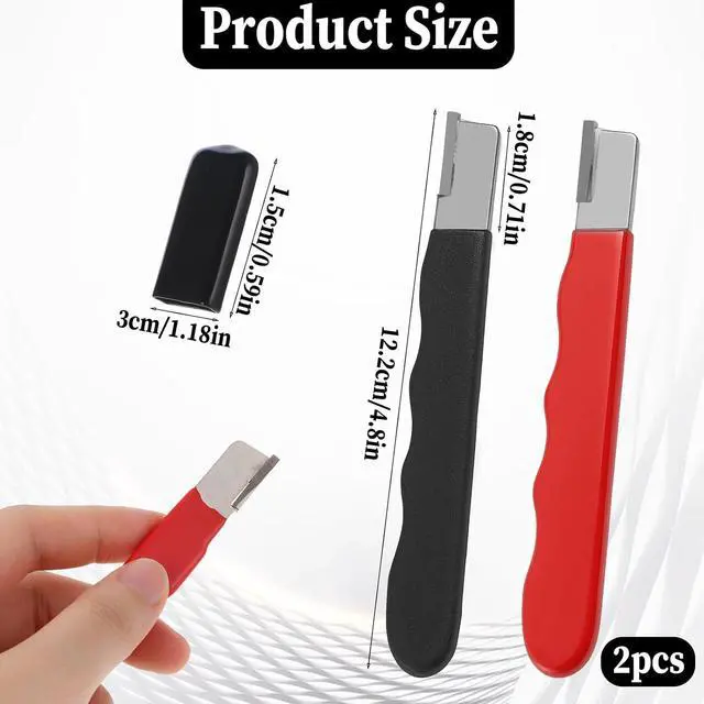Alt view image 7 of 7 - 2Pcs Garden Tool Blade Sharpener, Pocket Blade Sharpener for Garden Tools Multipurpose Usage Knife Sharpeners for Pruning Shears, Hedge Scissors, Clippers, Pocket Knives, and More (2, Red+Black)