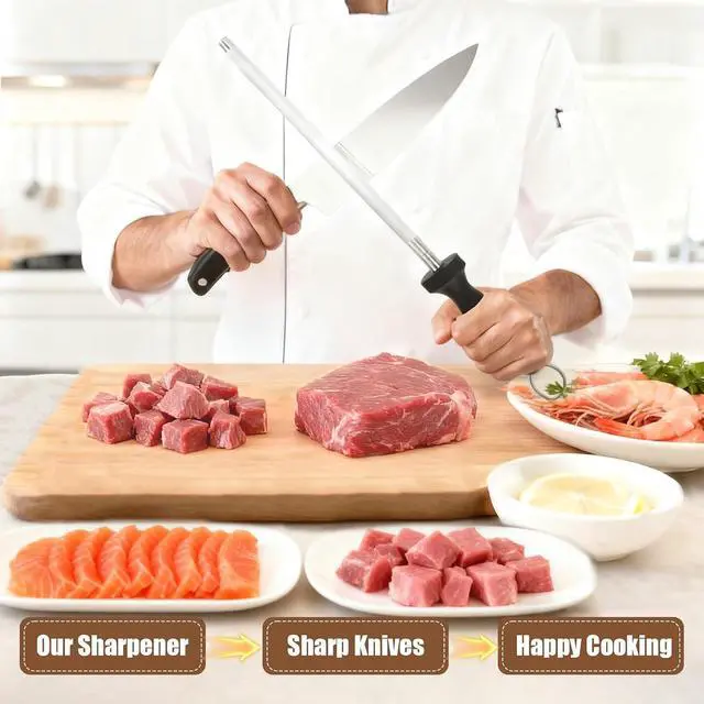 Alt view image 4 of 7 - Professional 12-Inch Knife Sharpening Rod