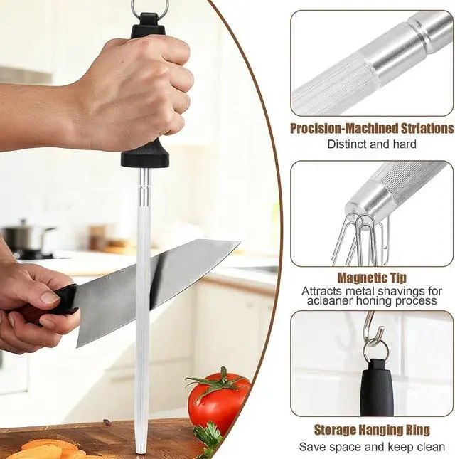 Alt view image 5 of 7 - Professional 12-Inch Knife Sharpening Rod
