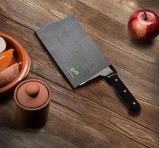 Alt view image 3 of 6 - EVERPRIDE Butcher Chef Knife Edge Guard - Wide Knives Blade Edge Protectors - Meat Cleaver Knife Sheath - BPA-Free Chef Knife Cover Fits Blades Up To 8 x 4 Knives Not Included