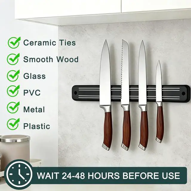 Alt view image 4 of 7 - Magnetic Knife Strips,Magnetic Knife/Tool Holder for Wall/Refrigerator