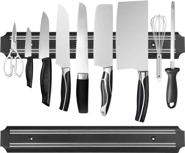 Main image of Magnetic Knife Strips(15 Inch X Set Of 2) Magnetic Knife Storage Strip, Knife Holder, Knife Rack, Knife Strip, Kitchen Utensil Holder, Tool Holder, Multipurpose Magnetic Knife Rack