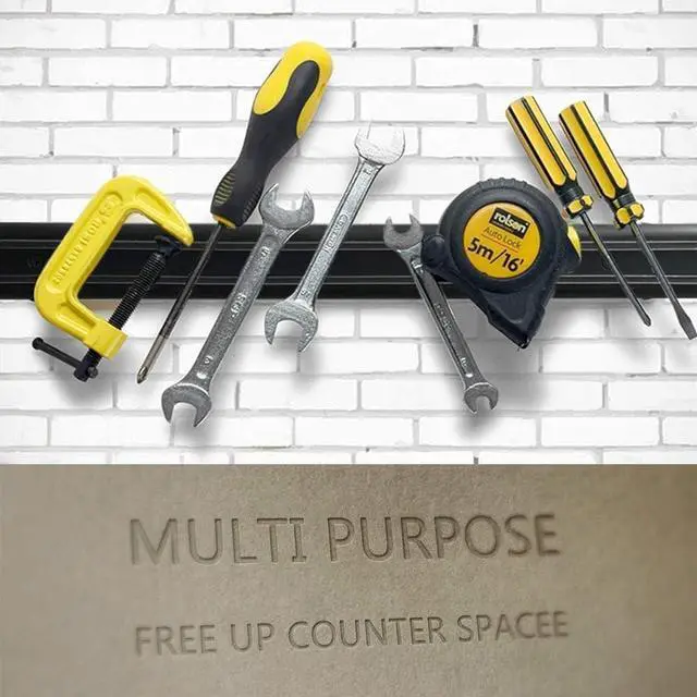 Alt view image 2 of 7 - Magnetic Knife Holder,15 Inch Magnetic Knife Storage Strip,Knife Bar Block Magnet,Kitchen Utensil Holder,Tool Holder,Multipurpose Magnetic Knife Rack