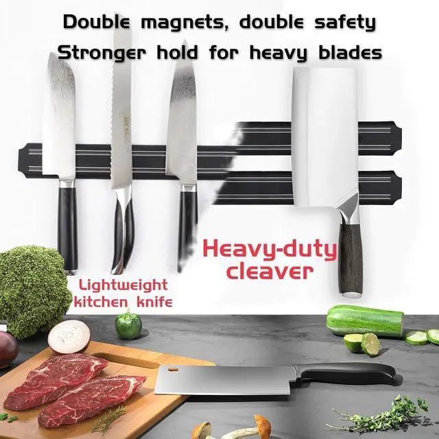 Alt view image 7 of 7 - Magnetic Knife Holder,15 Inch Magnetic Knife Storage Strip,Knife Bar Block Magnet,Kitchen Utensil Holder,Tool Holder,Multipurpose Magnetic Knife Rack