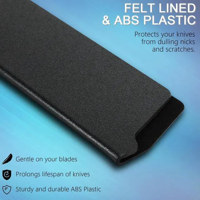 Alt view image 3 of 6 - 2 Pcs Knife Covers or Sleeves 8" x 2.2" Knife Edge Guard Universal Waterproof Kitchen Knife Sheath, Chef Knife Sheath, Plastic Knife Cover for Kitchen Knives, Black