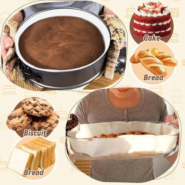 Alt view image 4 of 6 - Baking Parchment Paper Side Liners - 2.95 in x 131.23 ft Cake Pan Side Liner Roll Parchment Paper Strips for Round Cake Pans, Cheesecake Springform Pan, Heat Resistant Kitchen Paper