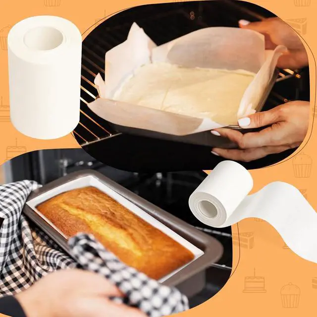 Alt view image 6 of 6 - Baking Parchment Paper Side Liners - 2.95 in x 131.23 ft Cake Pan Side Liner Roll Parchment Paper Strips for Round Cake Pans, Cheesecake Springform Pan, Heat Resistant Kitchen Paper