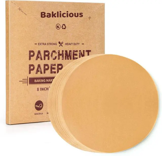 Main image of Baklicious 8inch 250pcs Unbleached Non-Stick Parchment Paper Rounds
