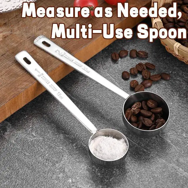 Alt view image 3 of 7 - Tablespoon Measuring Spoons Stainless Steel Measuring for Cooking Coffee