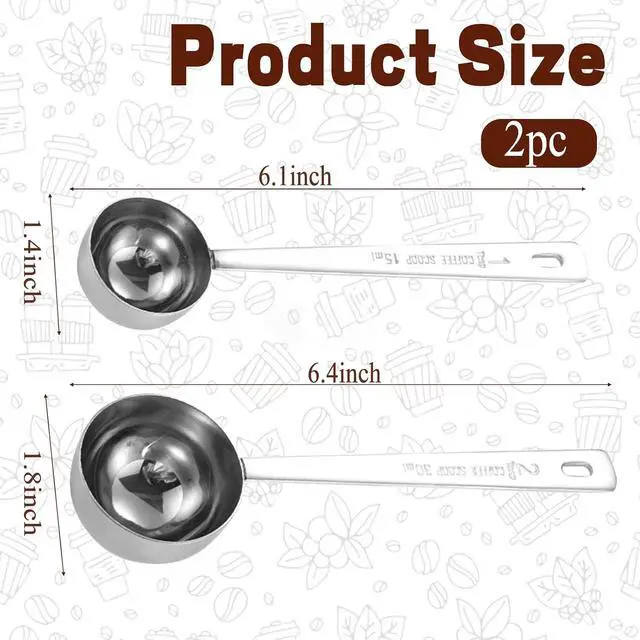 Alt view image 2 of 7 - Tablespoon Measuring Spoons Stainless Steel Measuring for Cooking Coffee