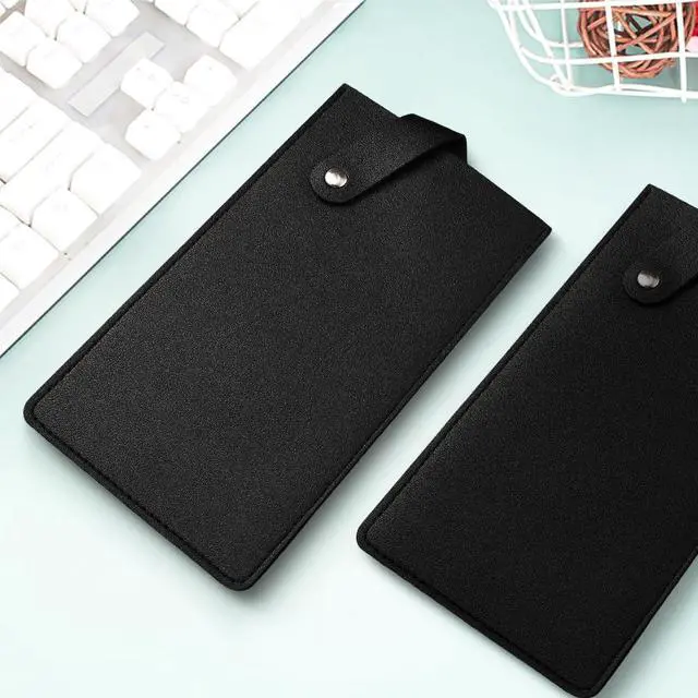 Alt view image 3 of 7 - Black PU Leather Wide Meat Knife Cleaver Protector Waterproof Butcher Knife Sheath Universal Durable Chef Scissors Edge Guard Cover Sleeve Case Holder with Snap for Kitchen Outdoor BBQ