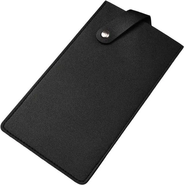 Main image of Black PU Leather Wide Meat Knife Cleaver Protector Waterproof Butcher Knife Sheath Universal Durable Chef Scissors Edge Guard Cover Sleeve Case Holder with Snap for Kitchen Outdoor BBQ