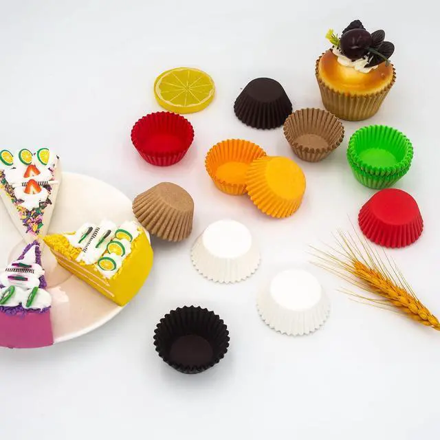 Alt view image 6 of 6 - Mini Cupcake Liners, Premium Greaseproof Paper Baking Cups, 320-Count, Nature
