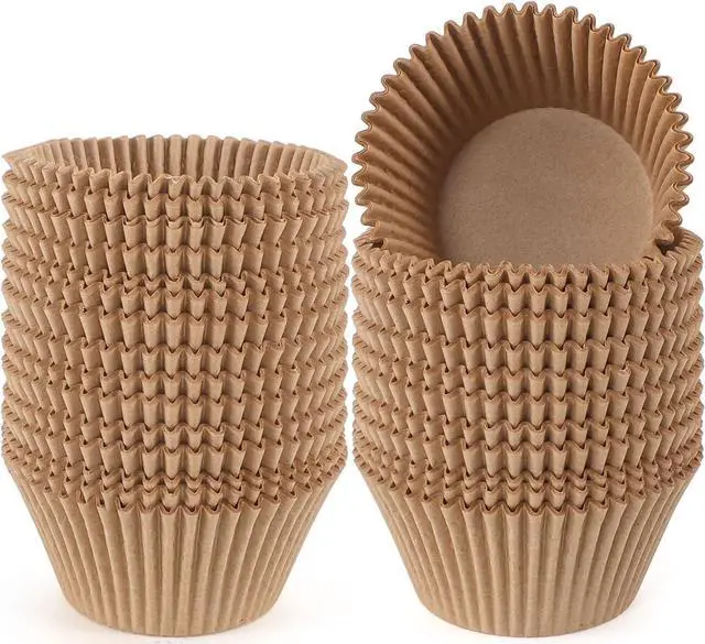 Main image of Caperci 300pcs Jumbo Muffin Cupcake Liners Natural Paper Large Baking Cups
