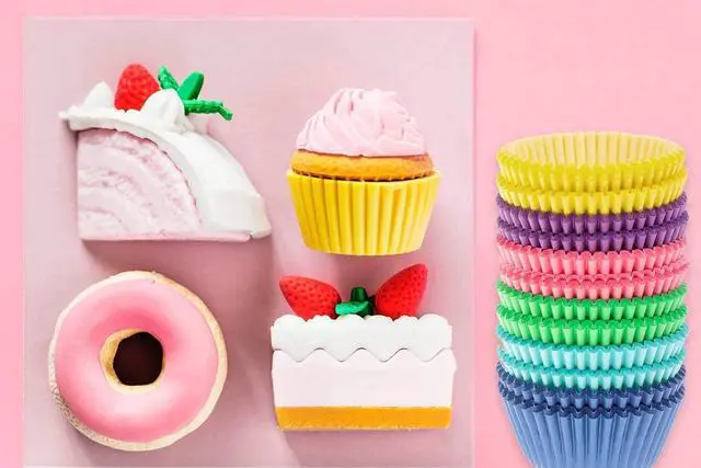 Alt view image 7 of 7 - Selizo 600 Pcs Cupcake Liners Cupcake Wrappers Cupcake Paper Baking Cups for Cake Balls, Muffins, Cupcakes and Candies, Assorted Bright Colors