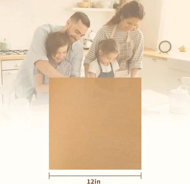 Alt view image 2 of 7 - 100pcs 12x12 inch Unbleached Parchment Paper Sheets for baking, Heavy-Duty Precut Parchment Paper Squares, Brown Non-Stick liners for Oven, Cooking & Wrapping Food, Air Fryer Liners