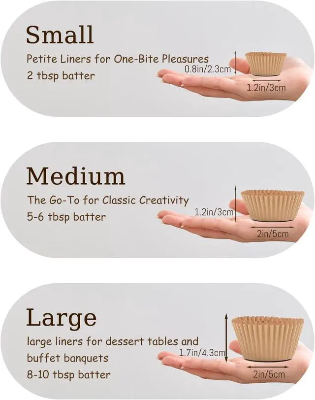 Alt view image 6 of 7 - QiQee 300 Counts Cupcake Liners - Food Grade 6 Solid Blue Colors Cupcake Papers Muffin Baking Cups (Standard Size)