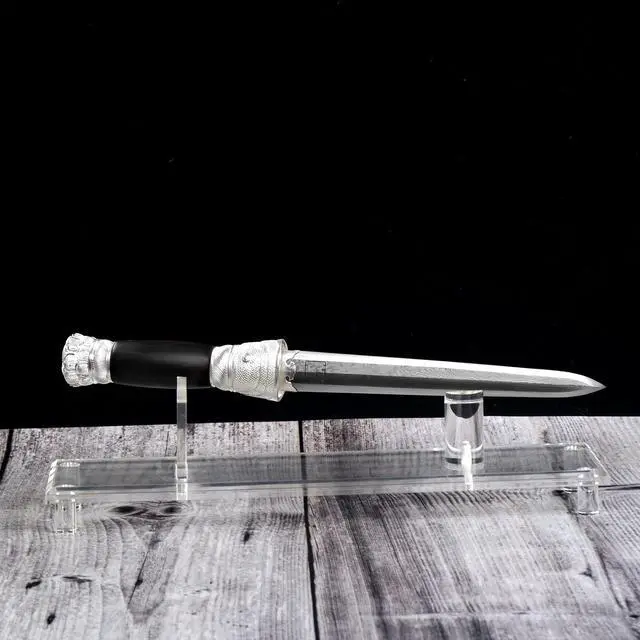 Alt view image 6 of 7 - Acrylic Knife Display Stand, Rustic Cabin Home Black, Fixed Blade Knife Collection Decorative Sword Stand, Outdoor Knives Home Decoration Display