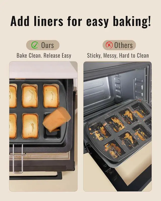 Alt view image 4 of 7 - Bake Choice 100 Mini Loaf Pan Liners Compatible with Wilton Mini Loaf Pan