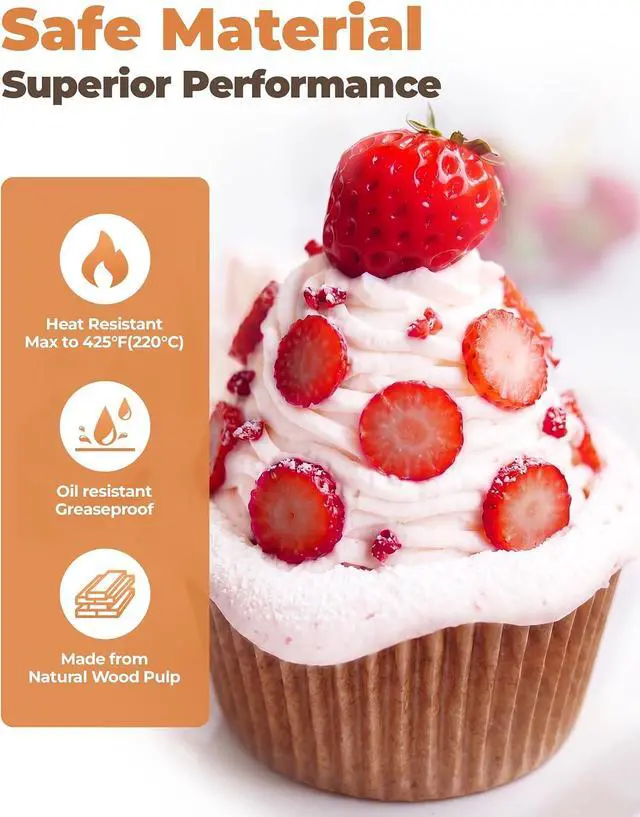 Alt view image 3 of 7 - Bake Choice 200pcs Standard Cupcake Liners for Baking, Muffin Liners