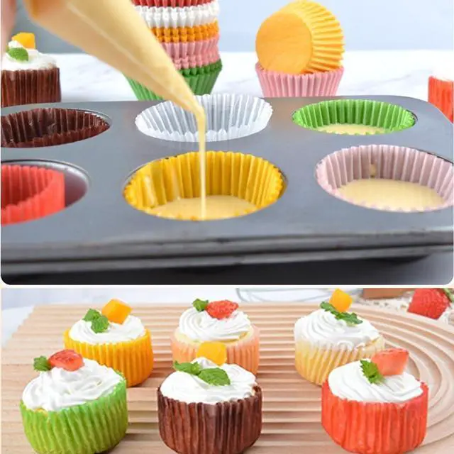 Alt view image 5 of 7 - Rainbow Standard Cupcake Liners 400 Count Colorful Paper Baking Cups Disposable Cupcake Wrappers for Holiday and Party Baking Supplies