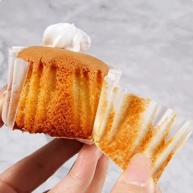 Alt view image 5 of 7 - YumSur 100 Count Square Cupcake Liners, White Paper Muffin Baking Cups