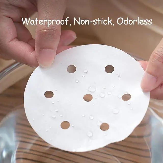 Alt view image 4 of 6 - 400Pcs Small Bamboo Steamer Liners, Non-stick Mini Steam Paper for Steamed Buns Dumplings(4in)