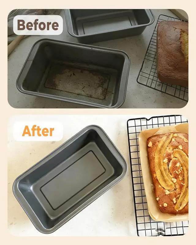 Alt view image 4 of 7 - Bake Choice 100 Pcs Loaf Pan Liners for Baking Bread 9x5 Inch, Bread Pan Liners with Cardboard Formers, Non-Stick Pre Cut Unbleached Parchment Paper for Loaf Pan