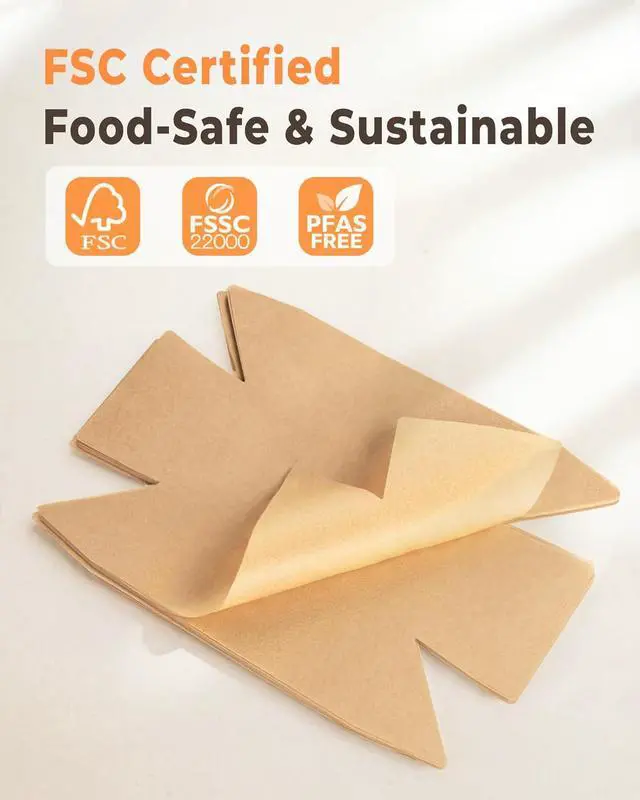Alt view image 6 of 7 - Bake Choice 100 Pcs Loaf Pan Liners for Baking Bread 9x5 Inch, Bread Pan Liners with Cardboard Formers, Non-Stick Pre Cut Unbleached Parchment Paper for Loaf Pan