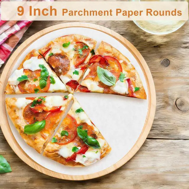 Alt view image 5 of 7 - vivinin 200PCS Parchment Paper Rounds, 9 Inch White Cake Pan Liners, Non-Stick Parchment Rounds for Baking, Seperating Burgers, Butter, Cookies, Freezing, Baking and Candy Wrapper