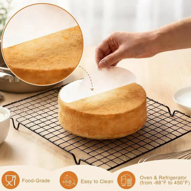 Alt view image 4 of 7 - vivinin 200PCS Parchment Paper Rounds, 9 Inch White Cake Pan Liners, Non-Stick Parchment Rounds for Baking, Seperating Burgers, Butter, Cookies, Freezing, Baking and Candy Wrapper