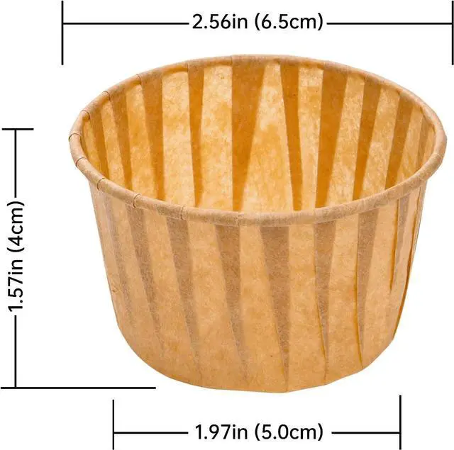Alt view image 2 of 7 - Bake Choice 50pcs Natural Cupcake Baking Cups, Heavy Duty Parchment Paper
