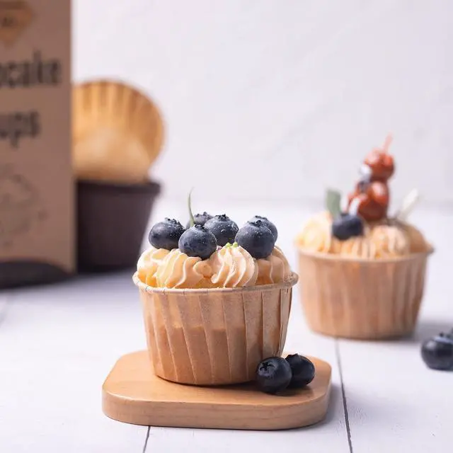 Alt view image 7 of 7 - Bake Choice 50pcs Natural Cupcake Baking Cups, Heavy Duty Parchment Paper