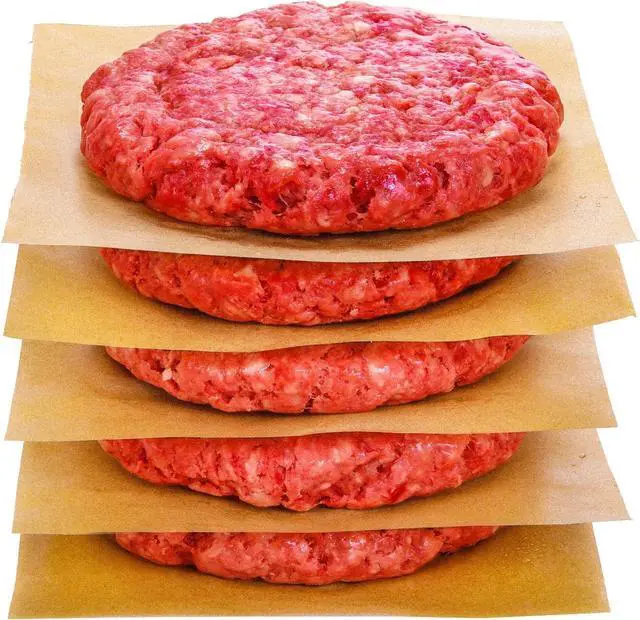 Main image of Hiware 200 Count Unbleached Patty Paper, Burger Patty Paper, Non-Stick Wax Paper Sheets for Separate Burgers, Cookies & Other Foods When Storing, Freezing - 6 x 6
