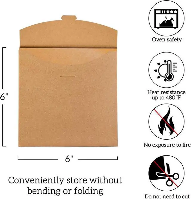 Alt view image 2 of 6 - Hiware 200 Count Unbleached Patty Paper, Burger Patty Paper, Non-Stick Wax Paper Sheets for Separate Burgers, Cookies & Other Foods When Storing, Freezing - 6 x 6