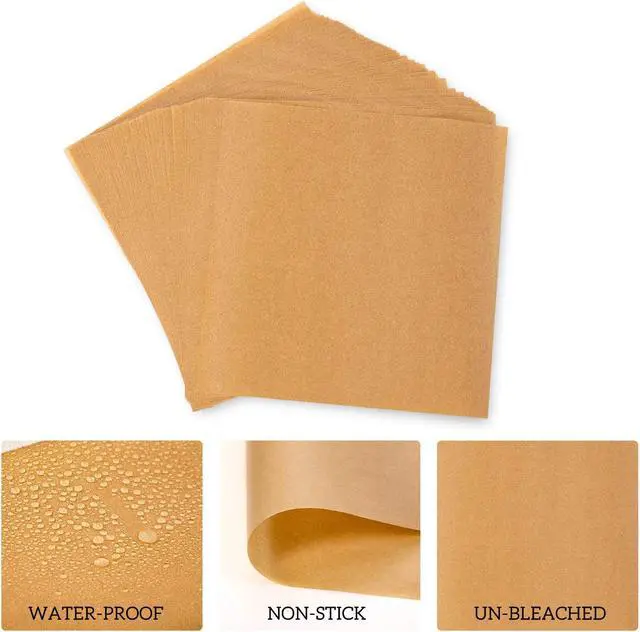 Alt view image 3 of 6 - Hiware 200 Count Unbleached Patty Paper, Burger Patty Paper, Non-Stick Wax Paper Sheets for Separate Burgers, Cookies & Other Foods When Storing, Freezing - 6 x 6