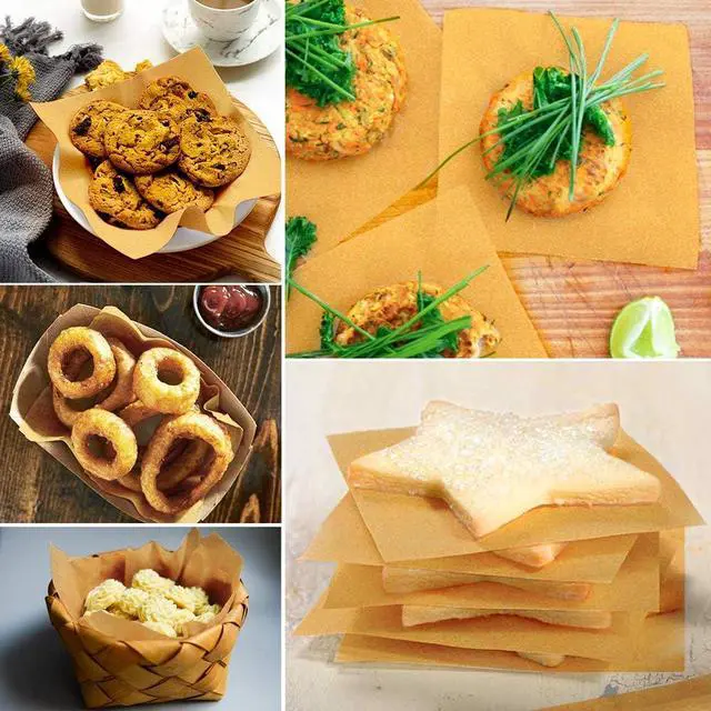 Alt view image 6 of 6 - Hiware 200 Count Unbleached Patty Paper, Burger Patty Paper, Non-Stick Wax Paper Sheets for Separate Burgers, Cookies & Other Foods When Storing, Freezing - 6 x 6